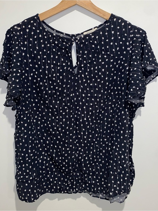 Tops - Women’s Navy Dot Pintuck Blouse